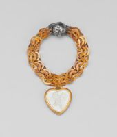 Bottega Veneta® Brown Porcelain Zircon Silver Bracelet Bottega Veneta® Brown Porcelain Zircon Silver Bracelet