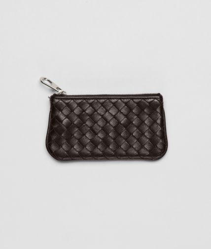 BOTTEGA VENETA - Ebano Intrecciato Nappa Key Case