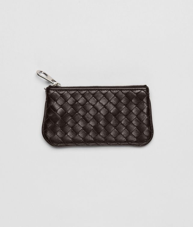 BOTTEGA VENETA Ebano Intrecciato Nappa Key Case Keyring or Bracelets E fp