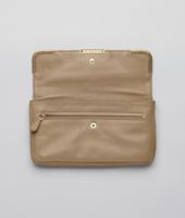 Bottega Veneta® Waxed Leather Metal Continental Wallet Bottega Veneta® Waxed Leather Metal Continental Wallet