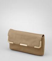 Bottega Veneta® Waxed Leather Metal Continental Wallet Bottega Veneta® Waxed Leather Metal Continental Wallet