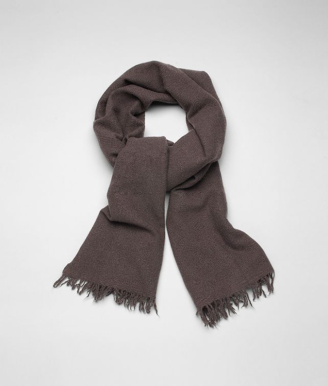 BOTTEGA VENETA Brown Cashmere Silk Scarf Scarf or Hat or Glove U fp