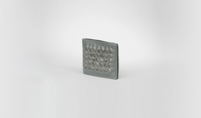 BOTTEGA VENETA - Frontiere Light Calf Soft Crocodile Fume Wallet