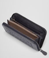 Bottega Veneta® Tourmaline Light Calf Soft Crocodile Fume Zip Around Wallet Bottega Veneta® Tourmaline Light Calf Soft Crocodile Fume Zip Around Wallet