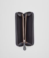 Bottega Veneta® Tourmaline Light Calf Soft Crocodile Fume Zip Around Wallet Bottega Veneta® Tourmaline Light Calf Soft Crocodile Fume Zip Around Wallet