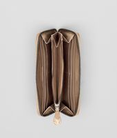 Bottega Veneta® Bronze Shiny Crocodile Zip Around Wallet Bottega Veneta® Bronze Shiny Crocodile Zip Around Wallet