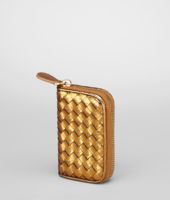 Bottega Veneta® Oro Bruciato Intrecciato Nappa Ayers Coin Purse Bottega Veneta® Oro Bruciato Intrecciato Nappa Ayers Coin Purse