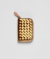 Bottega Veneta® Oro Bruciato Intrecciato Nappa Ayers Coin Purse Bottega Veneta® Oro Bruciato Intrecciato Nappa Ayers Coin Purse