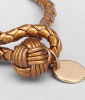 Bottega Veneta® Oro Bruciato Intrecciato Nappa Bracelet Bottega Veneta® Oro Bruciato Intrecciato Nappa Bracelet