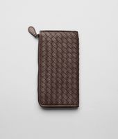 Bottega Veneta® Portemonnaie mit Zip aus Nappaleder Intrecciato Ebano Bottega Veneta® Portemonnaie mit Zip aus Nappaleder Intrecciato Ebano