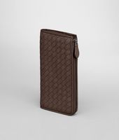 Bottega Veneta® Portemonnaie mit Zip aus Nappaleder Intrecciato Ebano Bottega Veneta® Portemonnaie mit Zip aus Nappaleder Intrecciato Ebano