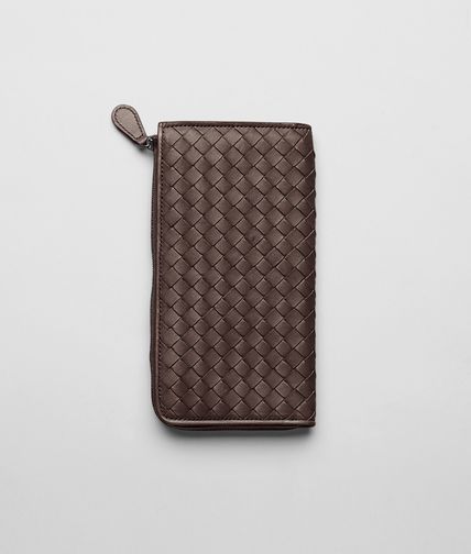 BOTTEGA VENETA - Ebano Intrecciato Nappa Zip Wallet