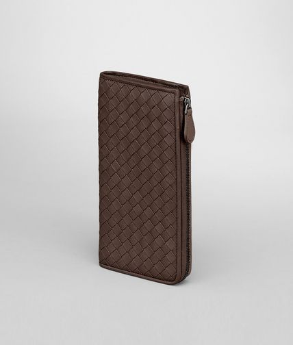 BOTTEGA VENETA - Ebano Intrecciato Nappa Zip Wallet