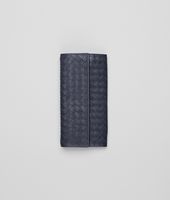 Bottega Veneta® Continental Portemonnaie aus gewaschenem Lammfell Intrecciato Prusse Bottega Veneta® Continental Portemonnaie aus gewaschenem Lammfell Intrecciato Prusse