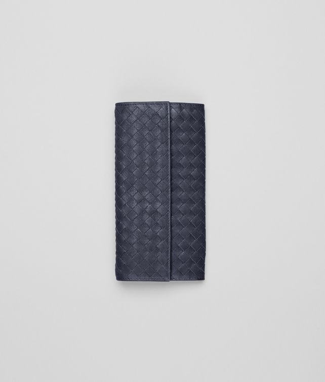 BOTTEGA VENETA Prusse Intrecciato Washed Lambskin Continental Wallet Continental Wallet D fp