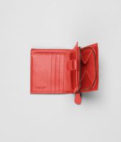 Bottega Veneta® New Red Intrecciato Nappa French Flap Wallet Bottega Veneta® New Red Intrecciato Nappa French Flap Wallet