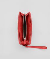Bottega Veneta® New Red Intrecciato Nappa Zip Wallet Bottega Veneta® New Red Intrecciato Nappa Zip Wallet
