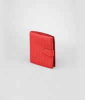 Bottega Veneta® New Red Intrecciato Nappa French Flap Wallet Bottega Veneta® New Red Intrecciato Nappa French Flap Wallet