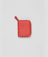 Bottega Veneta® New Red Intrecciato Nappa Coin Purse Bottega Veneta® New Red Intrecciato Nappa Coin Purse