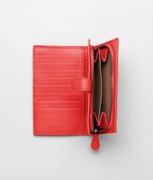 Bottega Veneta® New Red Intrecciato Nappa Continental Wallet Bottega Veneta® New Red Intrecciato Nappa Continental Wallet