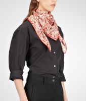 Bottega Veneta® Laquer Pink Silk Scarf Bottega Veneta® Laquer Pink Silk Scarf