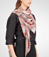 Bottega Veneta® Rose Red Silk Scarf Bottega Veneta® Rose Red Silk Scarf