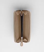 Bottega Veneta® Walnut Intrecciato Nappa Zip Around Wallet Bottega Veneta® Walnut Intrecciato Nappa Zip Around Wallet