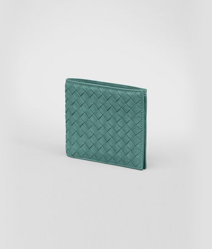 BOTTEGA VENETA - Menthe Intrecciato Washed Lambskin Wallet