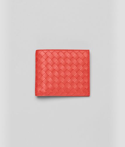BOTTEGA VENETA - New Red Intrecciato VN Wallet