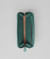 Bottega Veneta® Menthe Intrecciato Washed Lambskin Zip Around Wallet Bottega Veneta® Menthe Intrecciato Washed Lambskin Zip Around Wallet