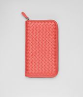 Bottega Veneta® New Red Intrecciato VN Zip Around Wallet Bottega Veneta® New Red Intrecciato VN Zip Around Wallet