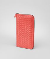Bottega Veneta® New Red Intrecciato VN Zip Around Wallet Bottega Veneta® New Red Intrecciato VN Zip Around Wallet