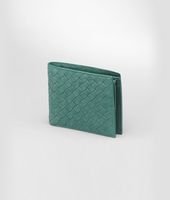 Bottega Veneta® Menthe Intrecciato Washed Lambskin Wallet Bottega Veneta® Menthe Intrecciato Washed Lambskin Wallet