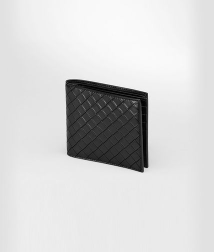 BOTTEGA VENETA - Nero Intreccio Scolpito Spazzolato Wallet