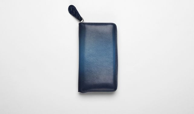 BOTTEGA VENETA - Prusse Électrique Madras Sfumato Zip Around Wallet