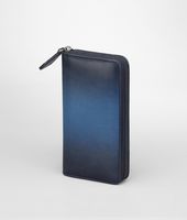 Bottega Veneta® Prusse Électrique Madras Sfumato Zip Around Wallet Bottega Veneta® Prusse Électrique Madras Sfumato Zip Around Wallet