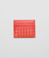 Bottega Veneta® New Red Intrecciato VN Card Case Bottega Veneta® New Red Intrecciato VN Card Case