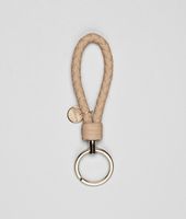 Bottega Veneta® Walnut Intrecciato Nappa Key Ring Bottega Veneta® Walnut Intrecciato Nappa Key Ring