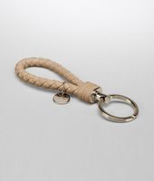 Bottega Veneta® Walnut Intrecciato Nappa Key Ring Bottega Veneta® Walnut Intrecciato Nappa Key Ring