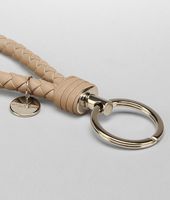 Bottega Veneta® Walnut Intrecciato Nappa Key Ring Bottega Veneta® Walnut Intrecciato Nappa Key Ring