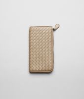 Bottega Veneta® Walnut Intrecciato Nappa Zip Wallet Bottega Veneta® Walnut Intrecciato Nappa Zip Wallet
