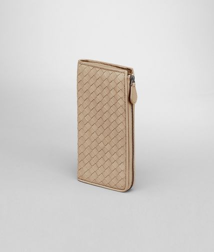 BOTTEGA VENETA - Walnut Intrecciato Nappa Zip Wallet