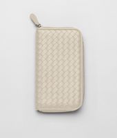 Bottega Veneta® Pearl Intrecciato Nappa Zip Around Wallet Bottega Veneta® Pearl Intrecciato Nappa Zip Around Wallet