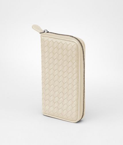 BOTTEGA VENETA - Pearl Intrecciato Nappa Zip Around Wallet