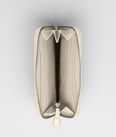 Bottega Veneta® Pearl Intrecciato Nappa Zip Around Wallet Bottega Veneta® Pearl Intrecciato Nappa Zip Around Wallet