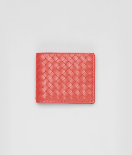 BOTTEGA VENETA - New Red Intrecciato VN Wallet