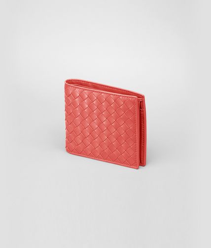 BOTTEGA VENETA - New Red Intrecciato VN Wallet