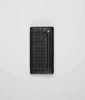 Bottega Veneta® Nero Intrecciato Washed Lambskin Continental Wallet Bottega Veneta® Nero Intrecciato Washed Lambskin Continental Wallet