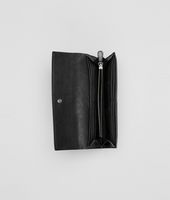 Bottega Veneta® Continental Portemonnaie aus gewaschenem Lammfell Intrecciato Nero Bottega Veneta® Continental Portemonnaie aus gewaschenem Lammfell Intrecciato Nero