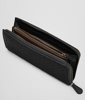 Bottega Veneta® Nero Intrecciato Nappa Zip Wallet Bottega Veneta® Nero Intrecciato Nappa Zip Wallet